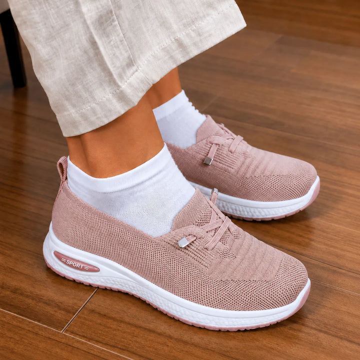 Stelora – Dzianinowe Sneakersy Slip On dla kobiet, Amortyzowane Buty do Codziennego Chodzenia