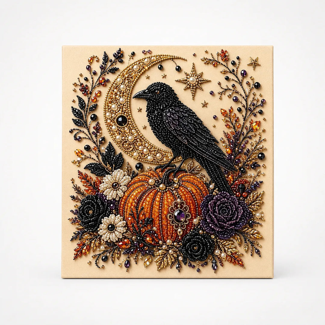 Beadory – Zestaw do tworzenia biżuterii na Halloween z perłowymi koralikami, przytulna sztuka ścienna DIY
