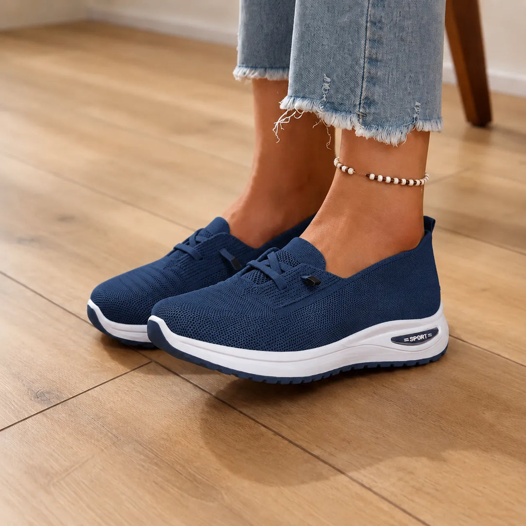 Stelora – Dzianinowe Sneakersy Slip On dla kobiet, Amortyzowane Buty do Codziennego Chodzenia