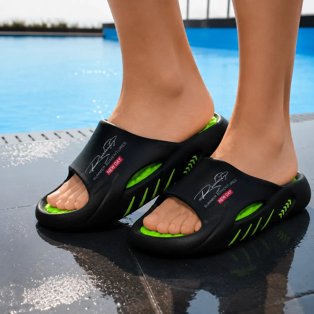 Softread – Klapki z amortyzacją i wsparciem łuku, podeszwa antypoślizgowa