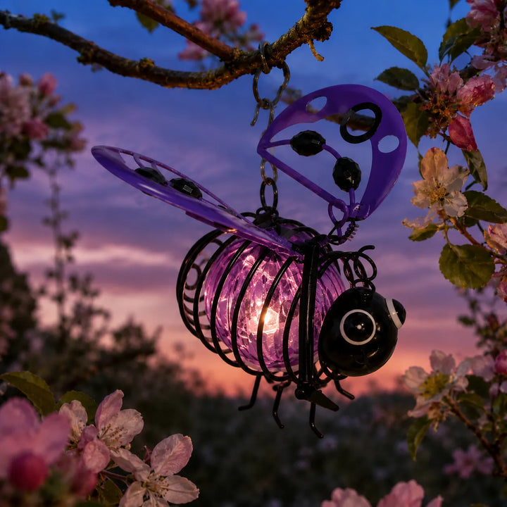 Beeloom – Słoneczna Lampa Wisząca w Kształcie Pszczoły do Ogrodu