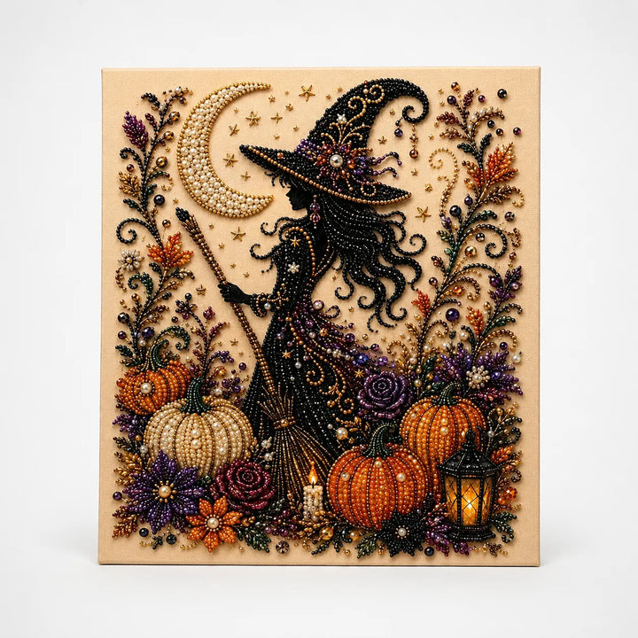 Beadory – Zestaw do tworzenia biżuterii na Halloween z perłowymi koralikami, przytulna sztuka ścienna DIY