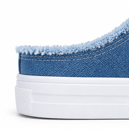 Vellora – Zniszczone Dżinsowe Sneakersy Slip-On