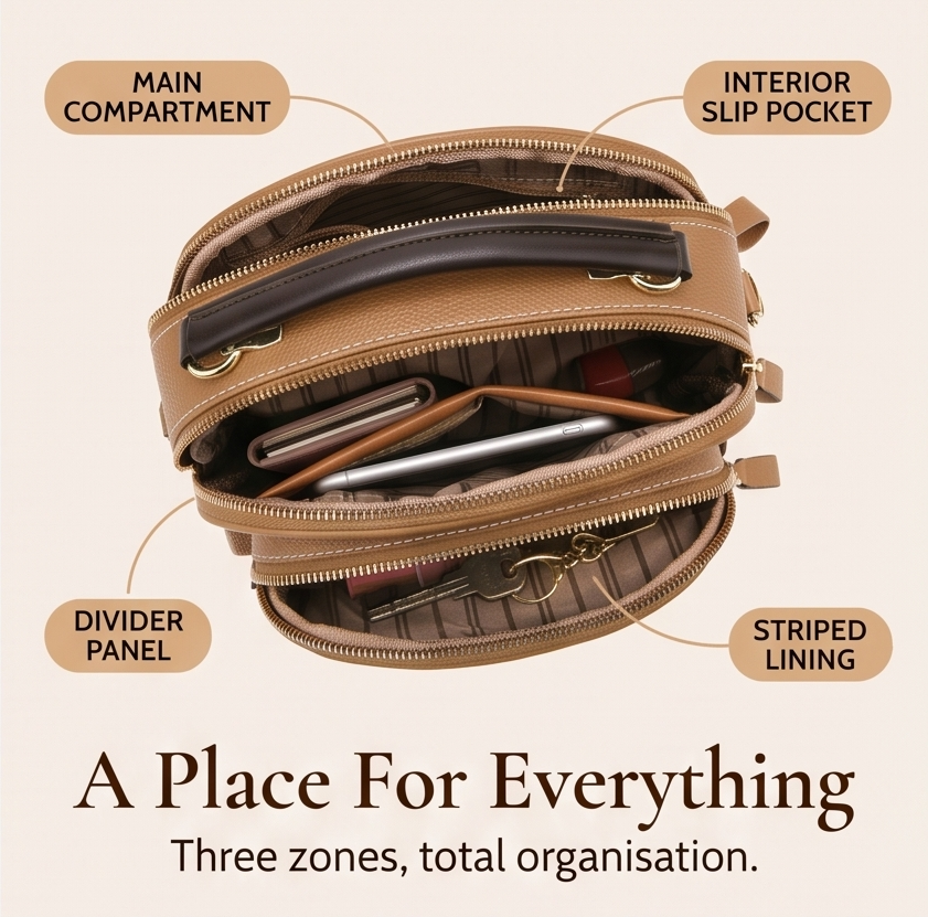 Velora – Torebka crossbody z wieloma przegrodami