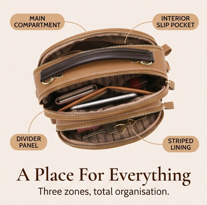 Velora – Torebka crossbody z wieloma przegrodami