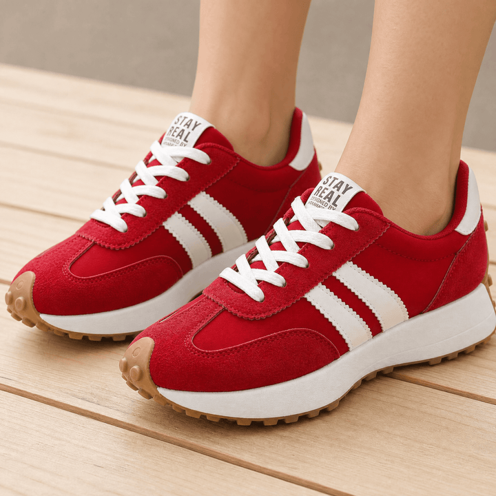 Velora - Retro zamszowe sneakersy dla całodziennych komfortu