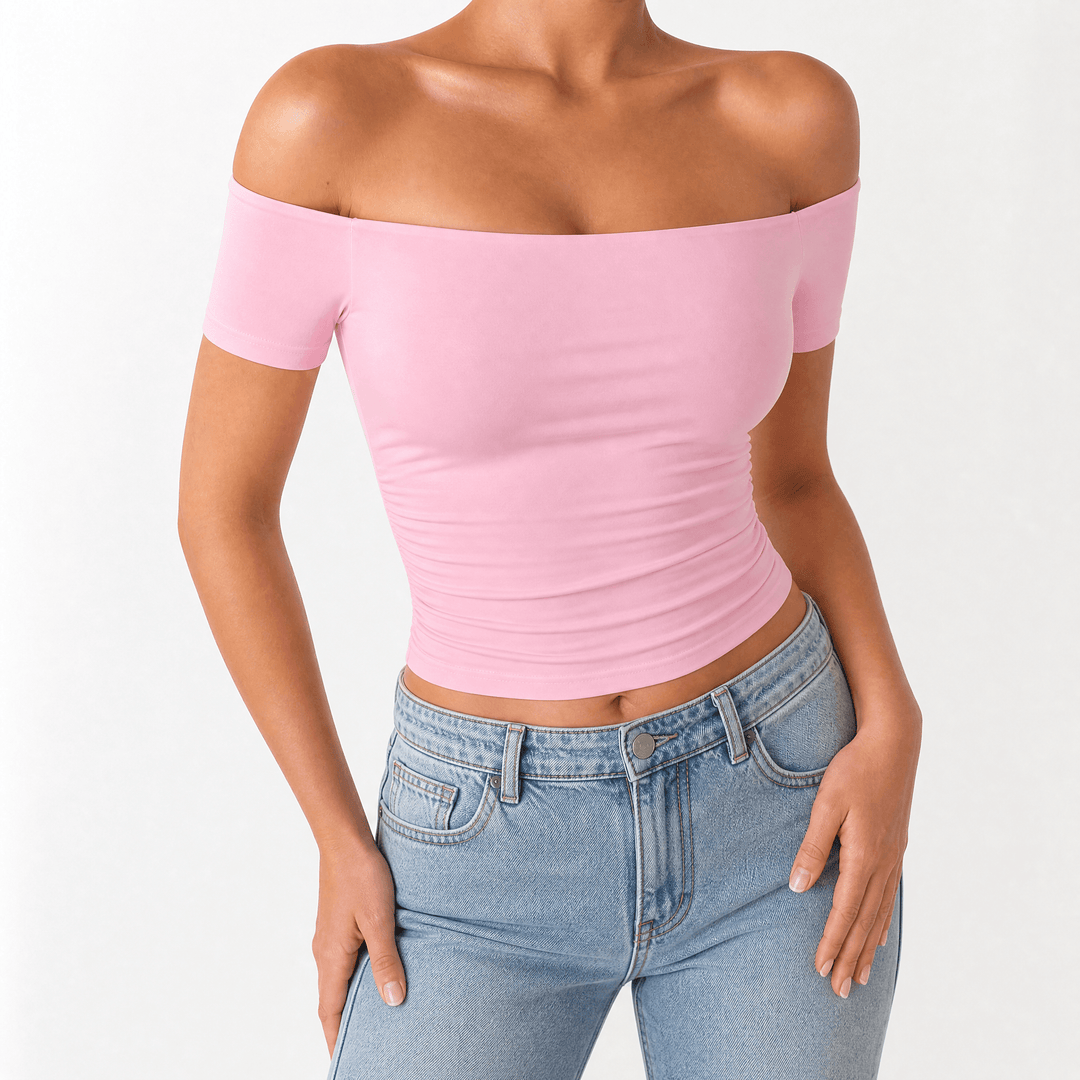 Velora – Damska bluzka slim-fit bez ramiączek
