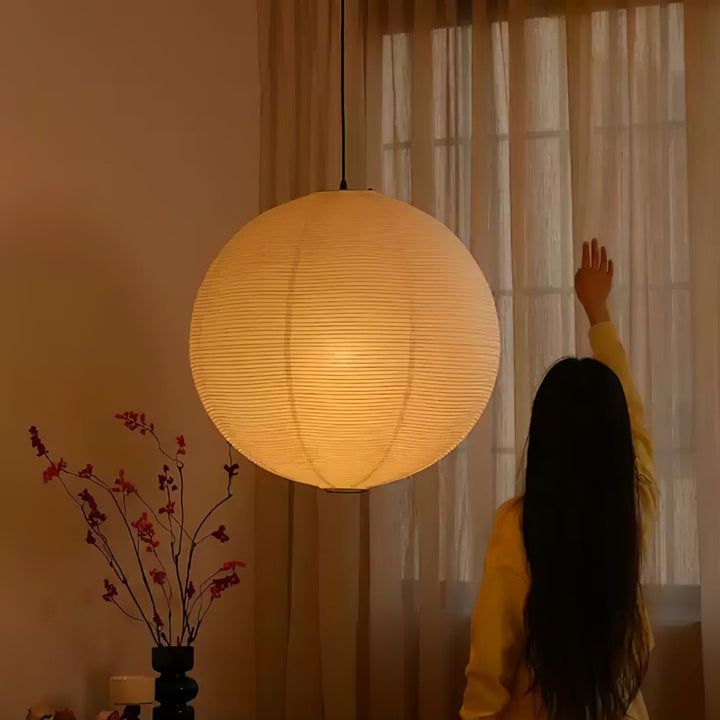 Lampa wisząca z papieru Washi - seria okrągła