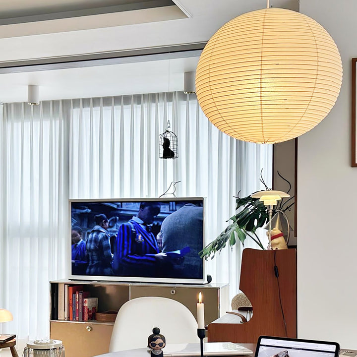 Lampa wisząca z papieru Washi - seria okrągła