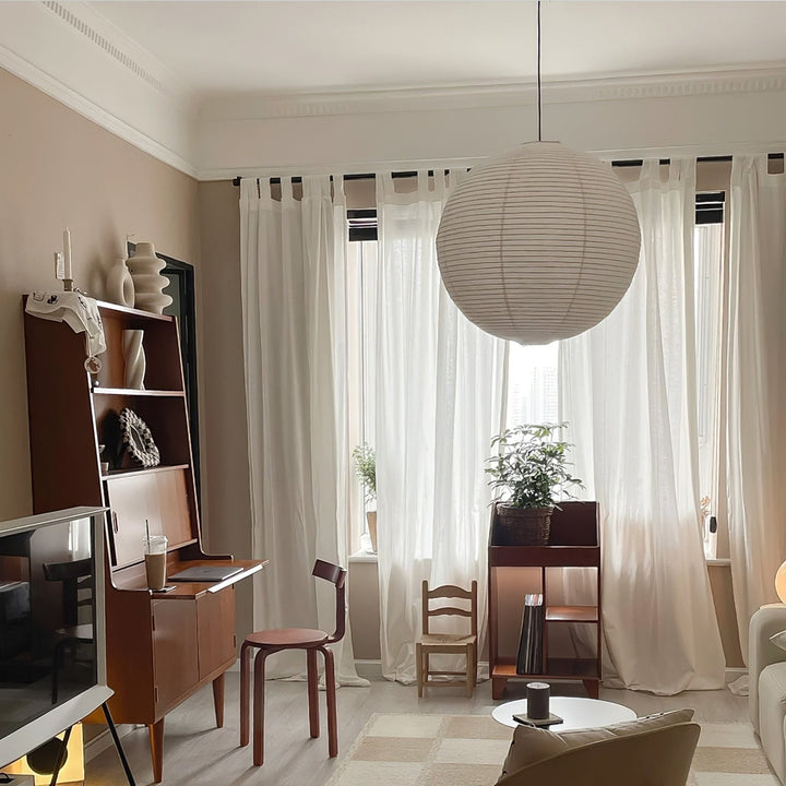 Lampa wisząca z papieru Washi - seria okrągła