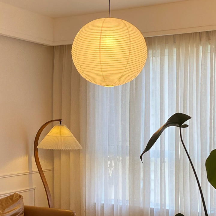 Lampa wisząca z papieru Washi - seria okrągła