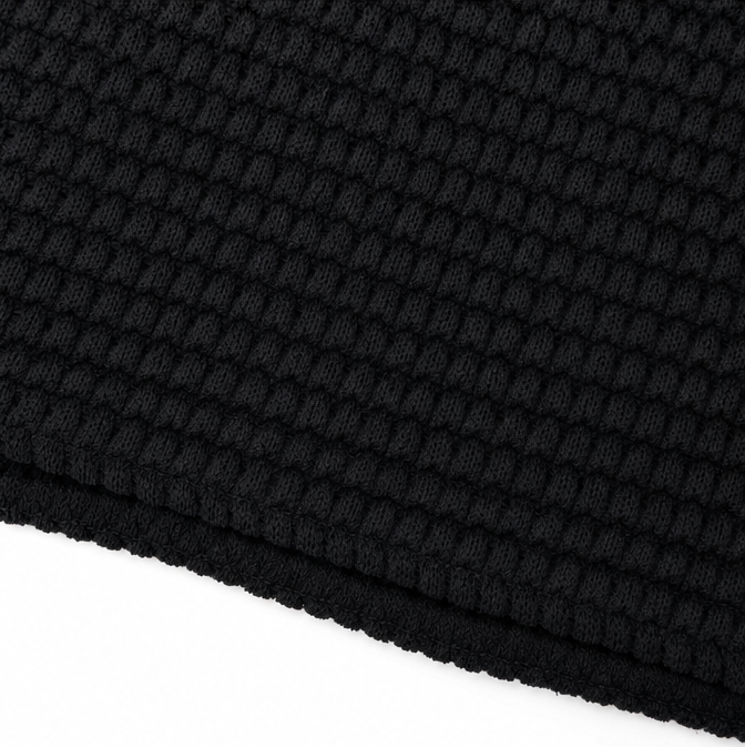 Wearbella – Krótki top z otwartym splotem i krótkim rękawem, bluzka w fakturze wafla na wiosnę i lato dla kobiet
