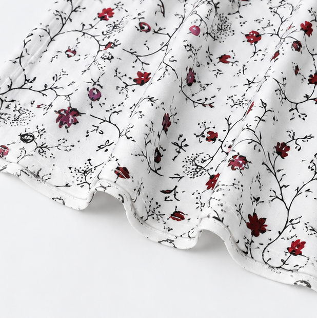 Wearlora – Koszulka Swingowa w Kwiaty Plus Size z Ramiączkami w Kształcie O